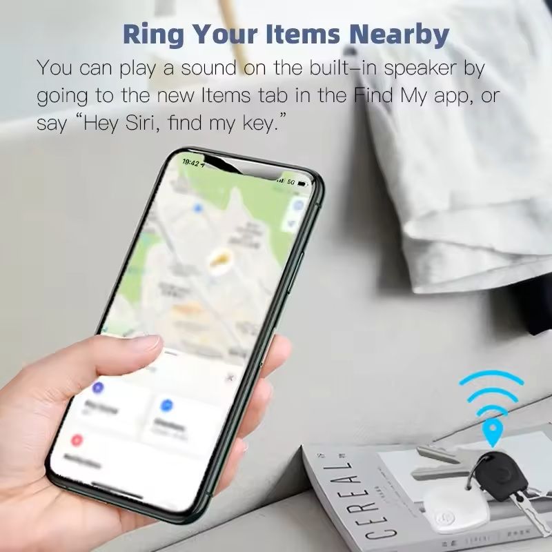 Mini Bluetooth GPS Tracker Tag For Pets Kids And Keys Works With Apple Find My 3
