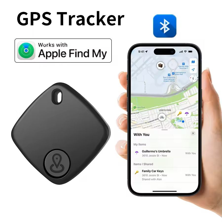 Mini Bluetooth GPS Tracker Tag for Pets Kids and Keys Works with Apple Find My