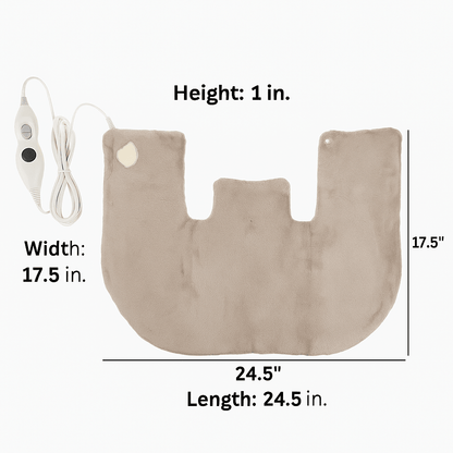Electric Neck and Shoulder Heating Pad 3 Heat Settings, Machine Washable, Auto Shut Of