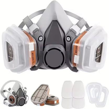 Reusable Half Face Respirator Mask with Filters for Dust Gas and Chemical Protection