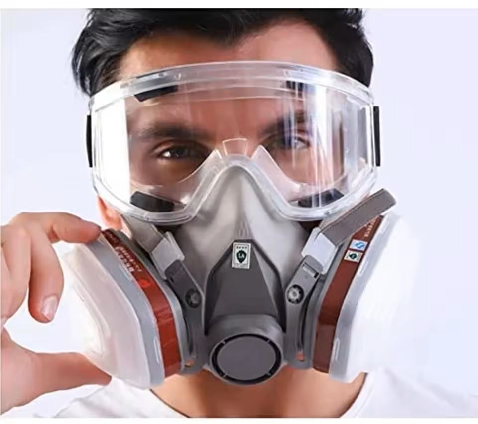 Reusable Half Face Respirator Mask With Filters For Dust Gas And Chemical Protection 3
