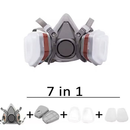 Reusable Half Face Respirator Mask With Filters For Dust Gas And Chemical Protection 6