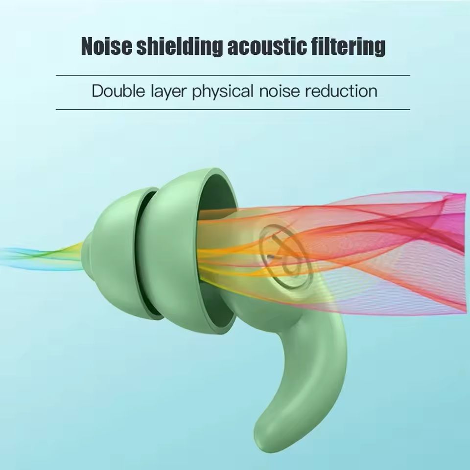 Reusable Silicone Noise Reducing Earplugs For Sleeping Swimming And Sound Protection 2