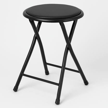 18 in Cushioned Folding Stool Compact Lightweight and Supports Up to 250 lbs