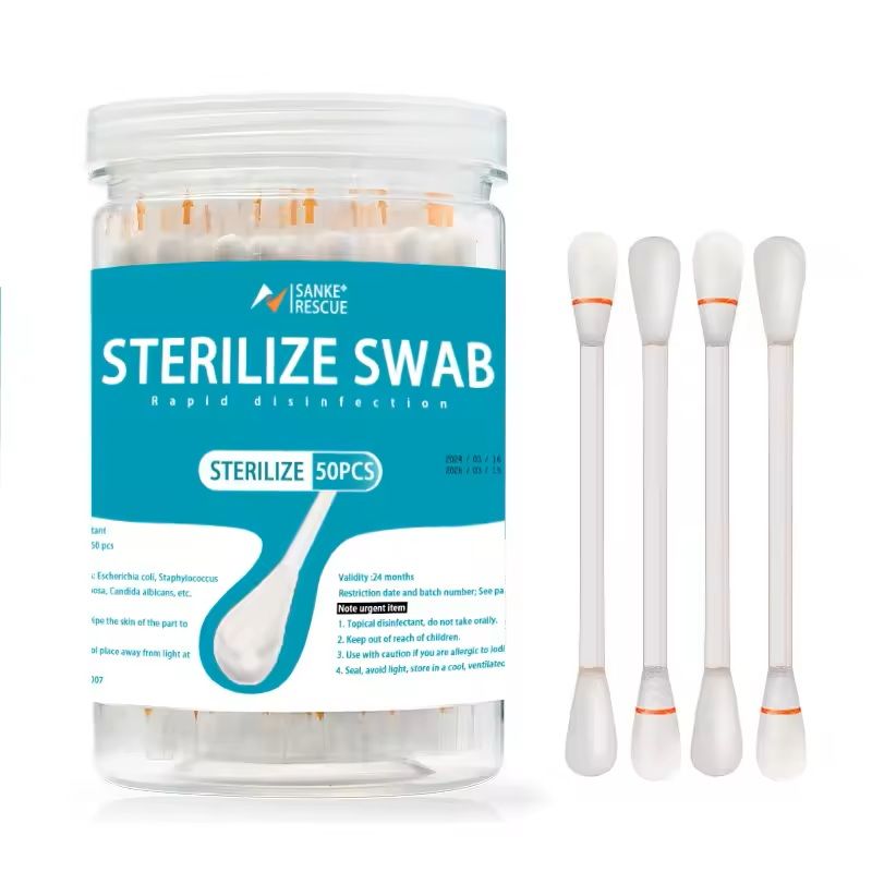50 Piece Disposable Disinfection Swab Set For First Aid Alcohol Or Iodine Use 8