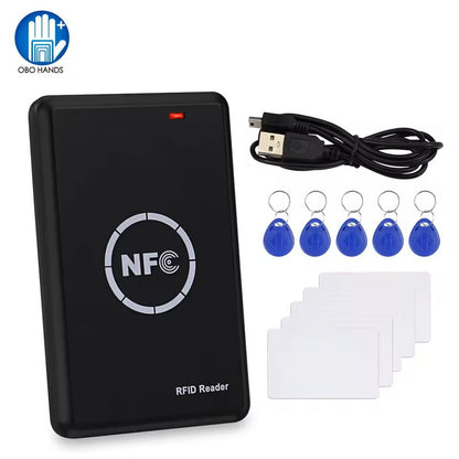 NFC RFID Smart Card Reader and Writer USB Copier for Access Control Key Fob and Tag Duplication
