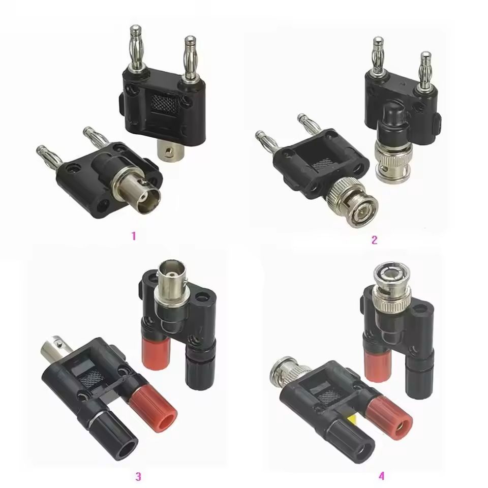 BNC To Banana Plug Adapter Male And Female Connector For Coaxial Test And Signal Conversion 1