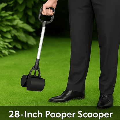 28 In Spring Loaded Dog Pooper Scooper Heavy Duty Waste Grabber Tool 2
