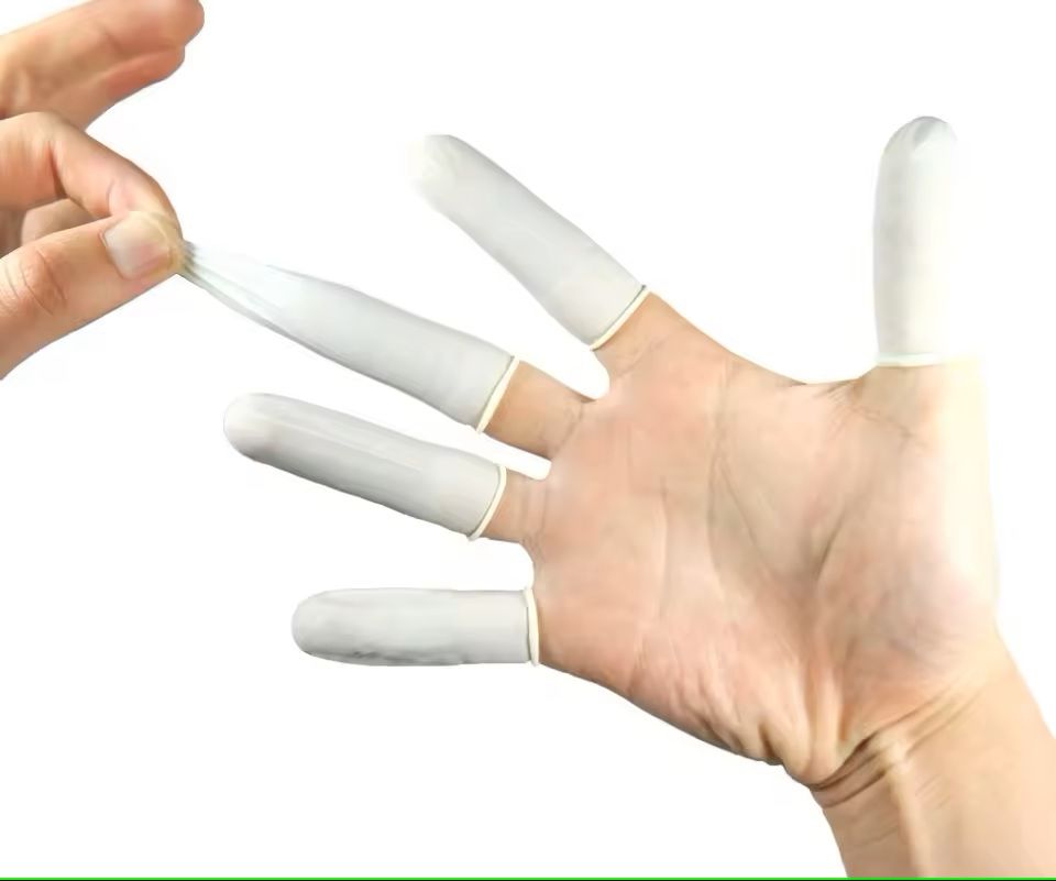 Disposable Latex Finger Cots Non Slip Protective Fingertip Covers For Anti Static Tool Use 1