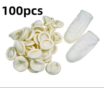 Disposable Latex Finger Cots Non Slip Protective Fingertip Covers For Anti Static Tool Use 10