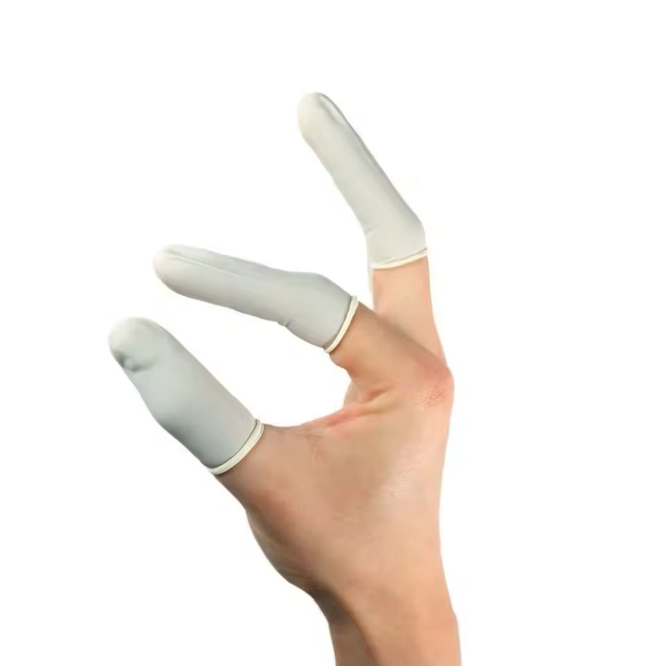 Disposable Latex Finger Cots Non Slip Protective Fingertip Covers For Anti Static Tool Use 6