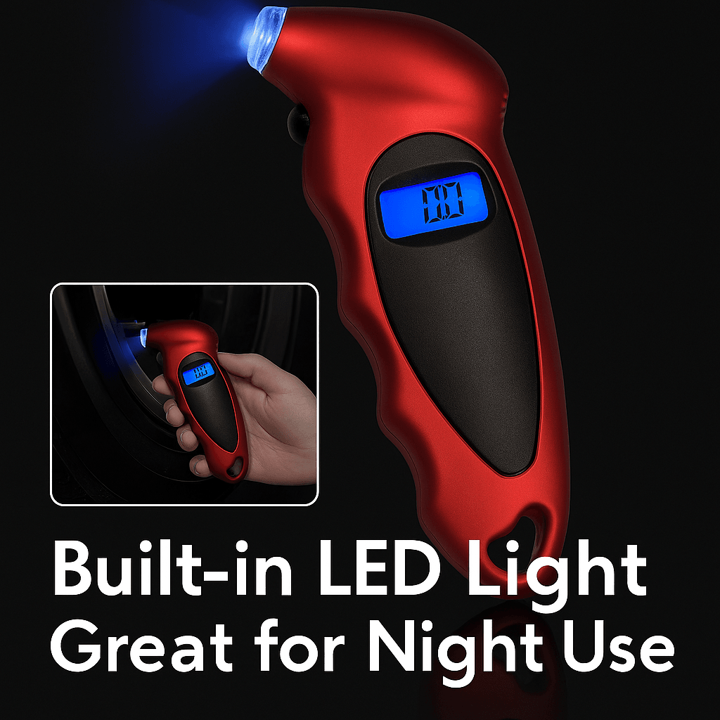 Digital Tire Pressure Gauge 150 PSI With Backlit LCD For Cars Trucks And Bikes 1