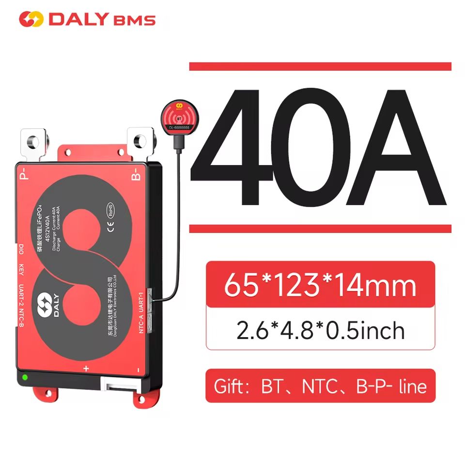 Daly Smart LiFePO4 BMS 4 To 16S 100A With Bluetooth UART And CANBUS 8