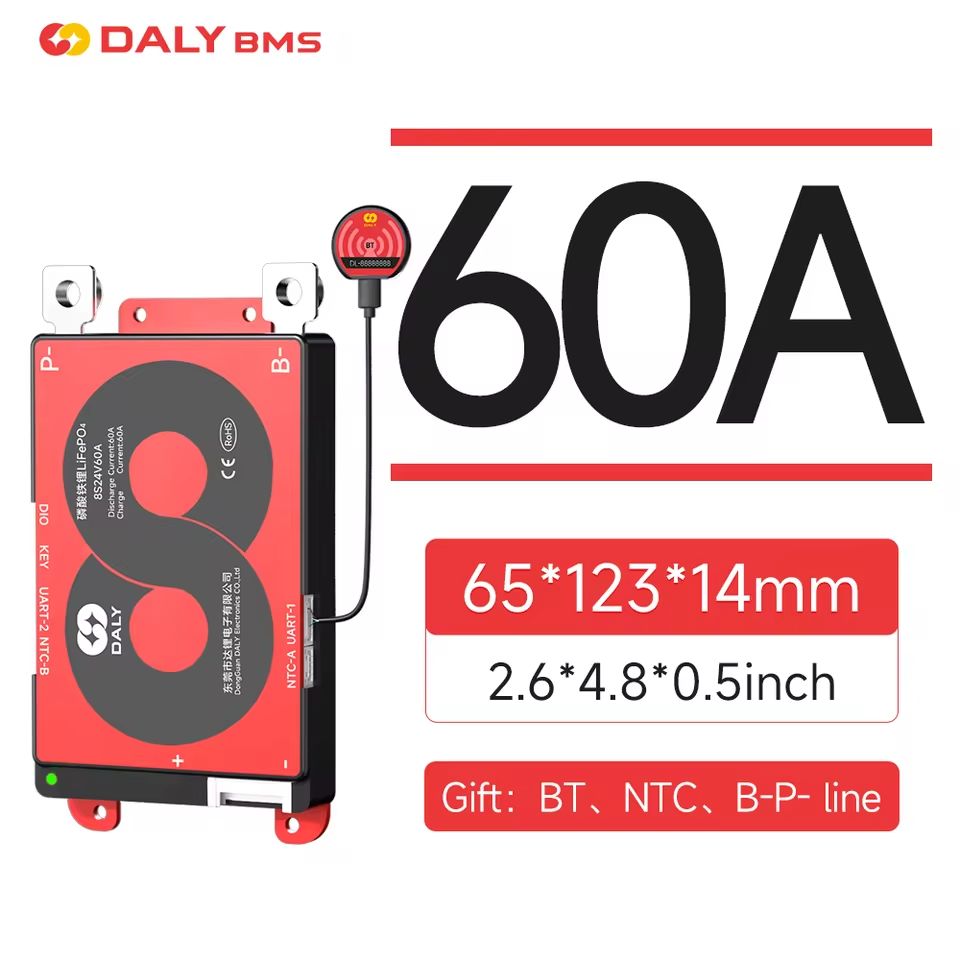 Daly Smart LiFePO4 BMS 4 To 16S 100A With Bluetooth UART And CANBUS 9