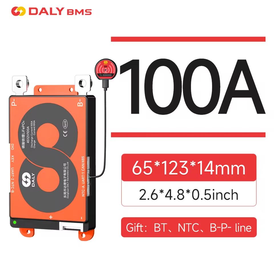 Daly Smart LiFePO4 BMS 4 To 16S 100A With Bluetooth UART And CANBUS 20