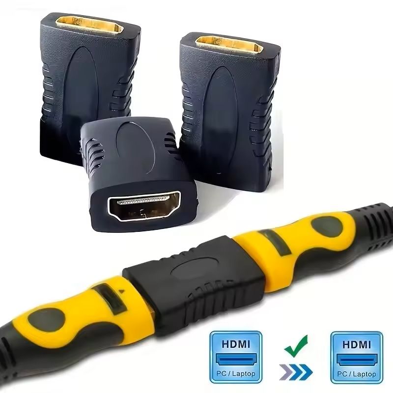 HDMI Female to Female Adapter 2 Pack Coupler Extender for 1080P 4K HDTV Connection