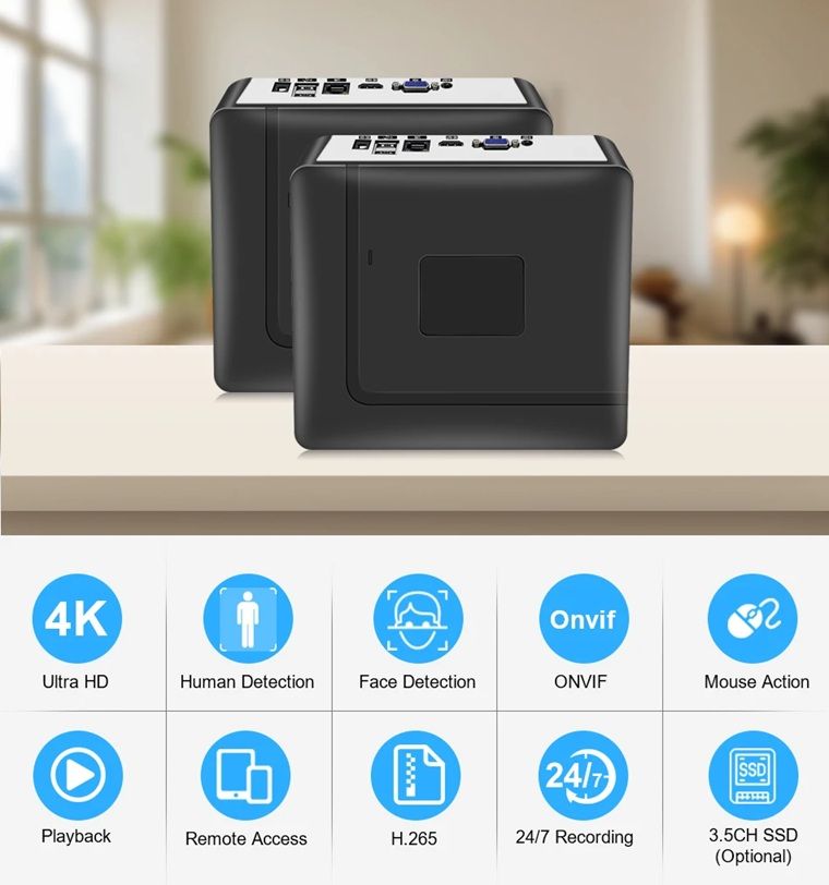 Smar 4K CCTV NVR Security Recorder – 9 to 32 Channel Video System with Face Detection and H.265 Compression