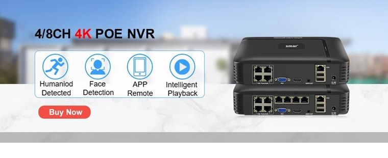 Smar 4K CCTV NVR Security Recorder  9 To 32 Channel Video System With Face Detection And H265 Compr 2