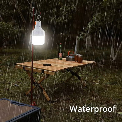 Rechargeable LED Camping Bulb With Hook  60W USB Portable Emergency Light For Outdoor Tents Fishing 2