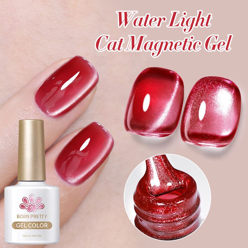 Cat Eye Magnetic Gel Polish Black Glass Shine For Winter Nail Art 20