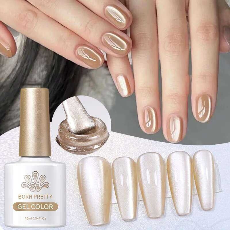 Cat Eye Magnetic Gel Polish Black Glass Shine For Winter Nail Art 12