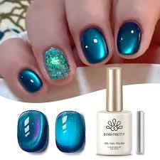 Cat Eye Magnetic Gel Polish Black Glass Shine For Winter Nail Art 10