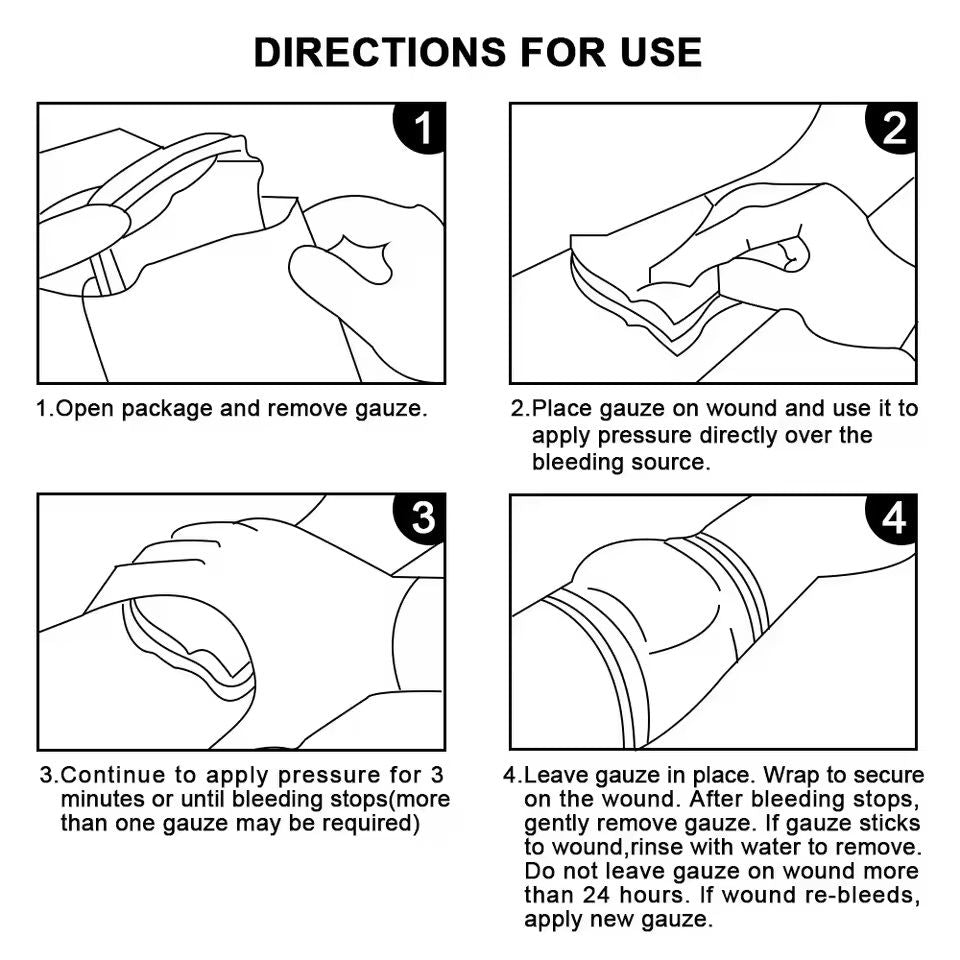 Hemostatic Emergency Bandage For Outdoor Bleeding Control And First Aid Kits 1
