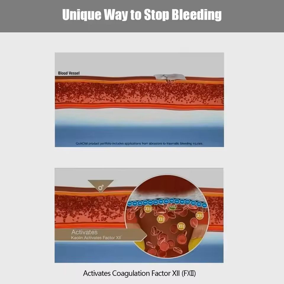 Hemostatic Emergency Bandage For Outdoor Bleeding Control And First Aid Kits 4