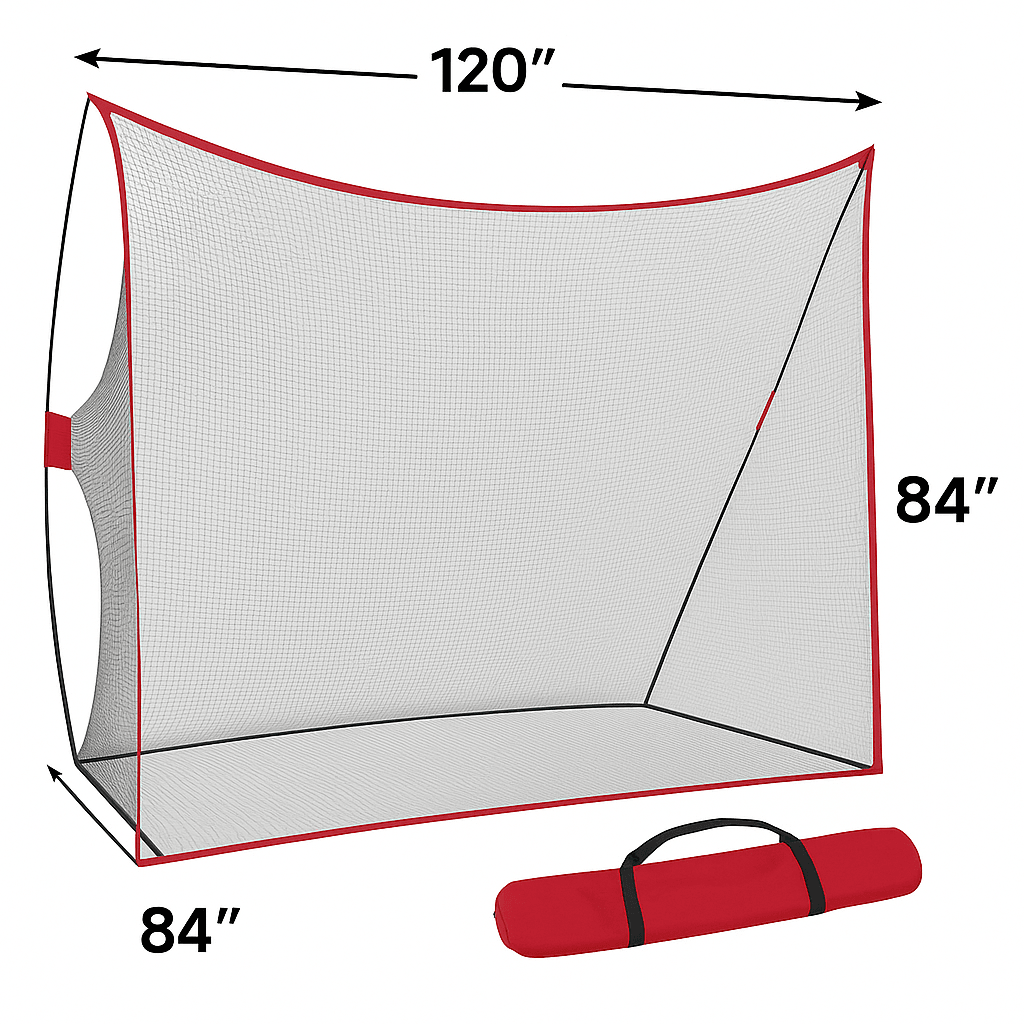 120 x 84 in Portable Golf Practice Net Indoor/Outdoor Hitting & Driving Training Aid with Carry Bag