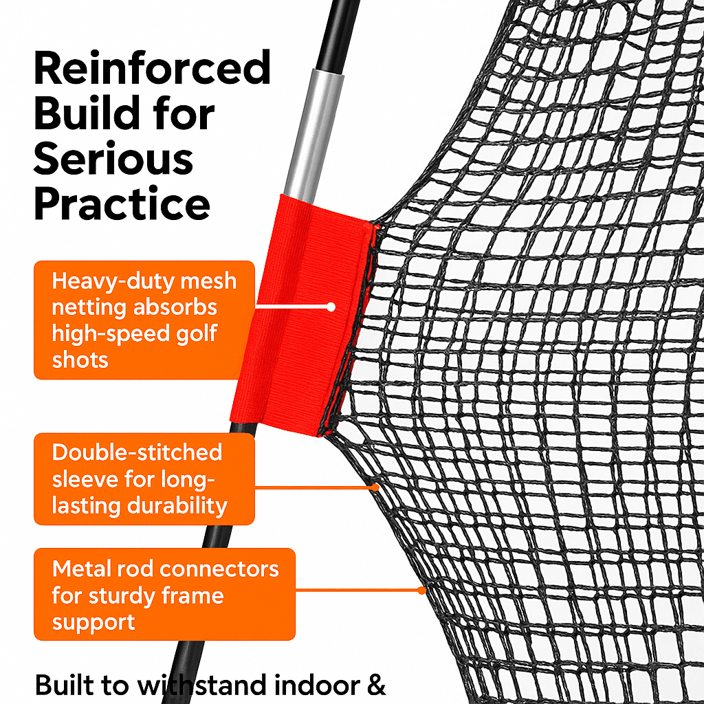 120 X 84 In Portable Golf Practice Net IndoorOutdoor Hitting  Driving Training Aid With Carry Bag 2