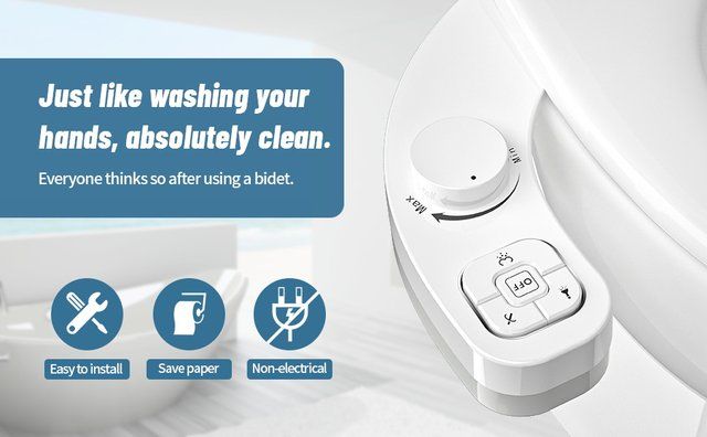 SAMODRA UltraThin Bidet Toilet Seat Attachment  3Function Hygienic Wash With Dual Nozzles 5