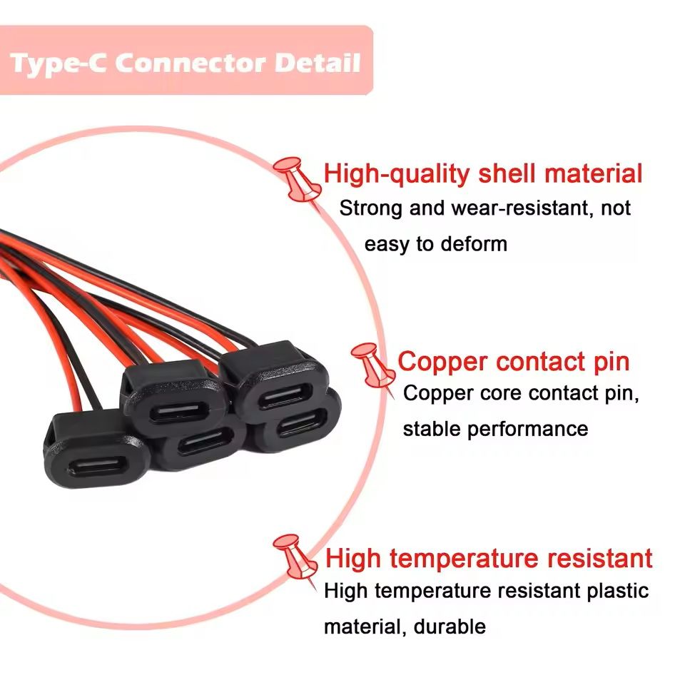Waterproof TypeC Charging Socket With Card Buckle  51020 Pcs 4