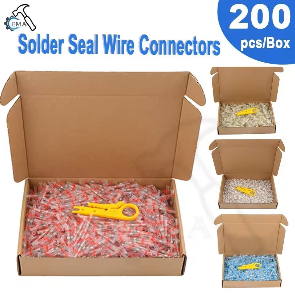 Waterproof Heat Shrink Wire Connectors – Solder Seal Electrical Terminals (100/200 Pcs)