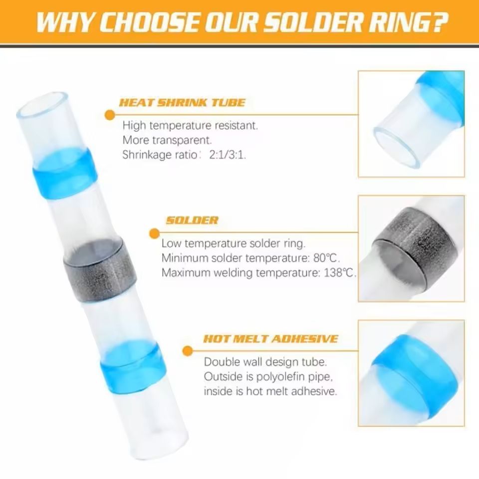 Waterproof Heat Shrink Wire Connectors  Solder Seal Electrical Terminals 100200 Pcs 2