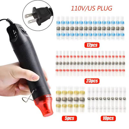 Waterproof Heat Shrink Wire Connector Kit  Solder Seal Crimp Terminals With Optional Heat Gun 50120 9
