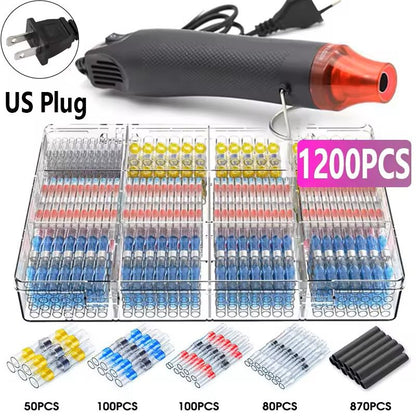 Waterproof Heat Shrink Wire Connector Kit  Solder Seal Crimp Terminals With Optional Heat Gun 50120 13