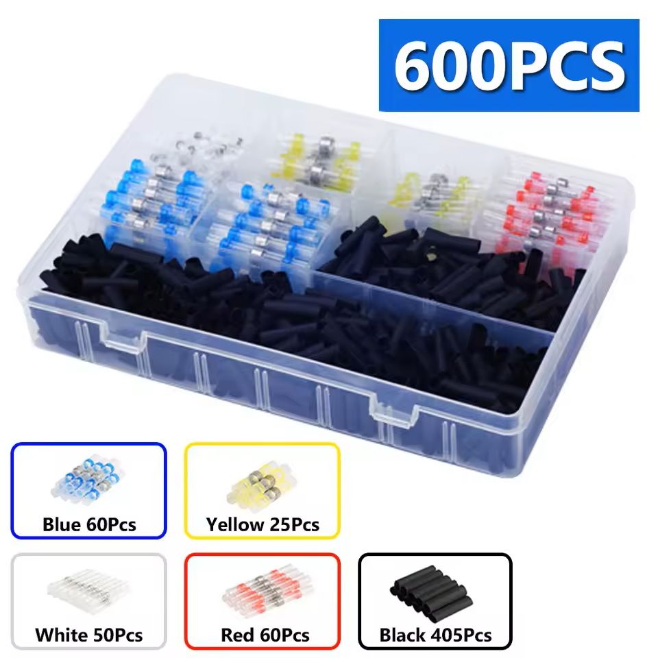 Waterproof Heat Shrink Wire Connector Kit  Solder Seal Crimp Terminals With Optional Heat Gun 50120 16