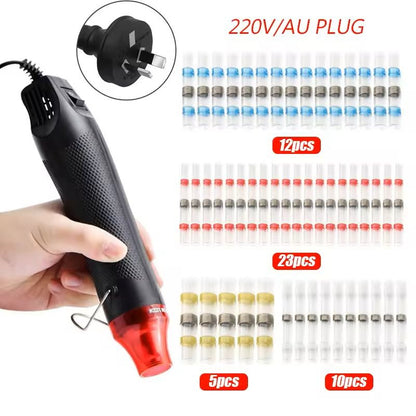 Waterproof Heat Shrink Wire Connector Kit  Solder Seal Crimp Terminals With Optional Heat Gun 50120 8