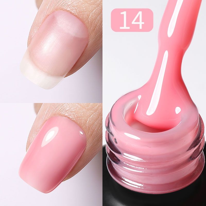 BORN PRETTY Milky Pink Rubber Base Gel LongLasting Semi Permanent UV LED Nail Polish 9