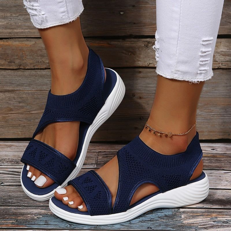 BreezeStride Comfort Platform Sandals – Lightweight Wedge Sandals for Women