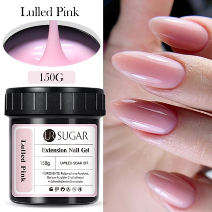 UR Sugar Deluxe Builder Gel Kit Nude  Clear Hard Extension Gel For Strong Salon Nails 11