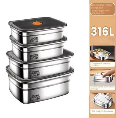 EcoSeal Stainless Steel Bento Box  LeakProof Food Storage For Lunch Camping And Meal Prep 10