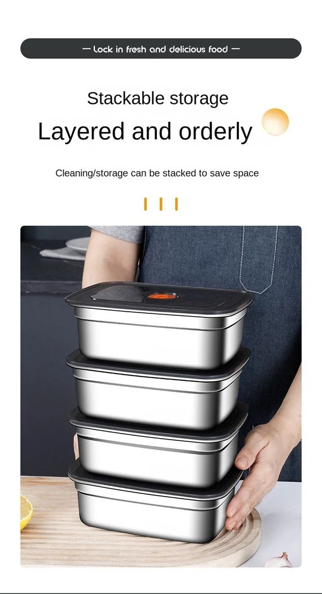 EcoSeal Stainless Steel Bento Box  LeakProof Food Storage For Lunch Camping And Meal Prep 1