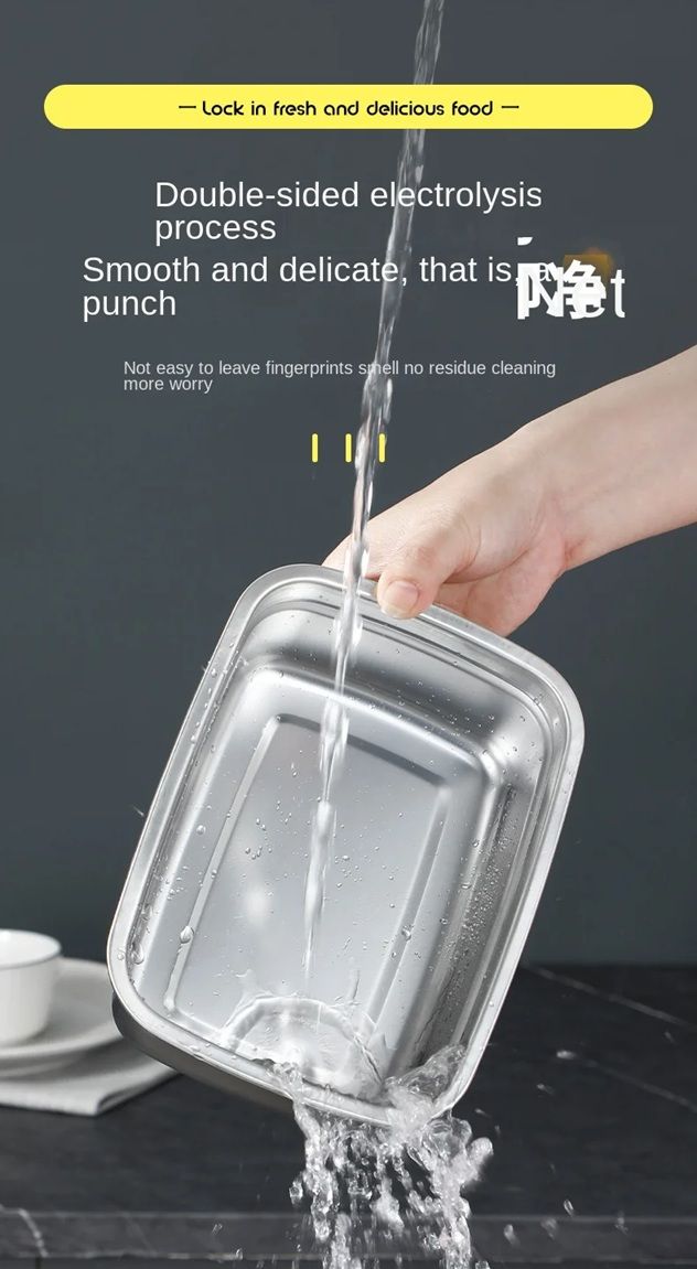 EcoSeal Stainless Steel Bento Box  LeakProof Food Storage For Lunch Camping And Meal Prep 2
