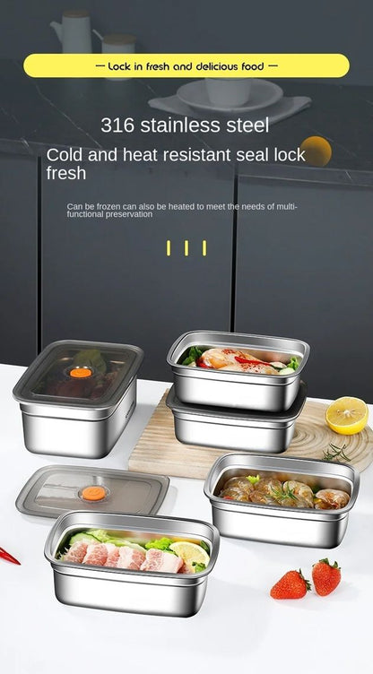 EcoSeal Stainless Steel Bento Box – Leak-Proof Food Storage for Lunch, Camping, and Meal Prep