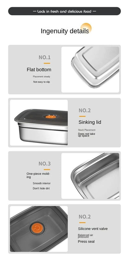 EcoSeal Stainless Steel Bento Box  LeakProof Food Storage For Lunch Camping And Meal Prep 3