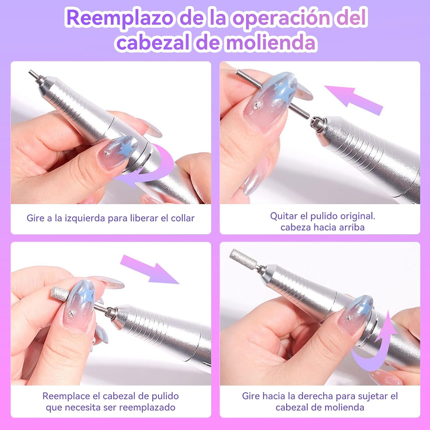 ProPower 45000RPM Rechargeable Electric Nail Drill Kit Portable Nail File Machine For Salon Quality 6