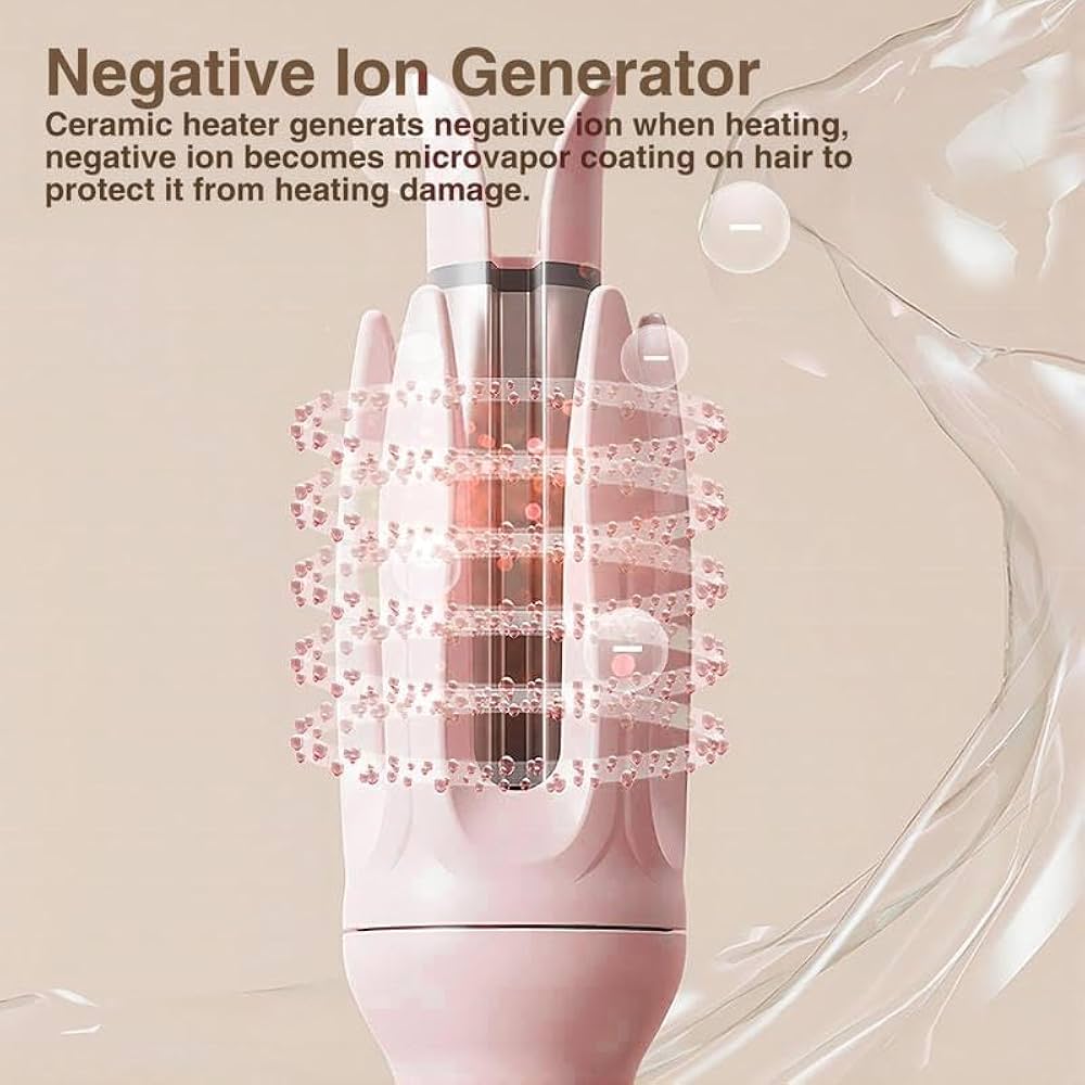 CurlEase 28mm Automatic Hair Curler Negative Ions Rotating Ceramic Wand 3
