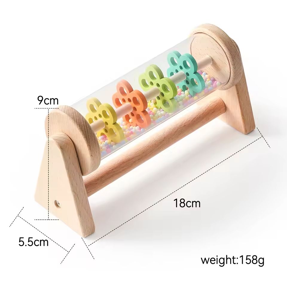 SoothingSounds Montessori Rain Stick  Sensory Rattle Toy For Babies And Toddlers 9