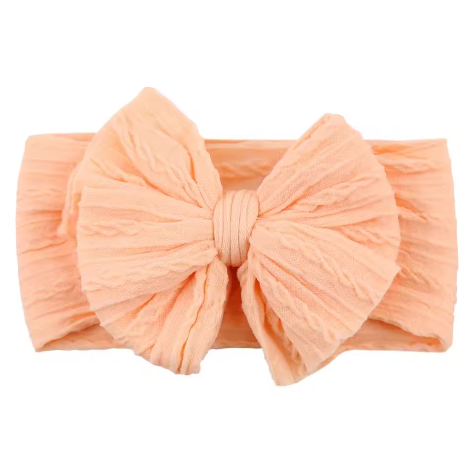 SnuggleSoft Baby Bow Headband  Stretchy Nylon Hair Accessory For Newborns And Toddlers 9